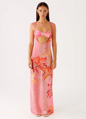 Sorella Maxi Dress - Tropical Pink Print