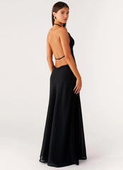 Morning Crush Cowl Maxi Dress - Black