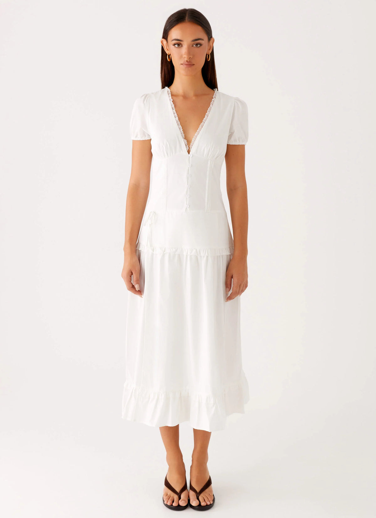 London Midi Dress - White