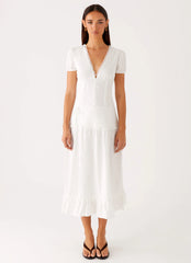 London Midi Dress - White
