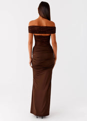 Either Way Maxi Dress - Chocolate