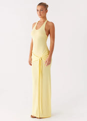 Pina Colada Knit Maxi Dress - Yellow