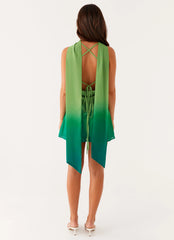 Parma Mini Dress - Green Ombre