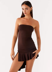 Arianne Mini Dress - Chocolate
