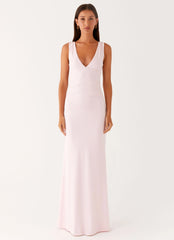 Cherry Sky Maxi Dress - Baby Pink