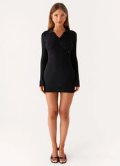 Off Duty Polo Dress - Black