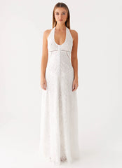 Ember Valley Cotton Maxi Dress - Ivory
