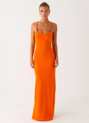 Elaina Knit Maxi Dress - Orange
