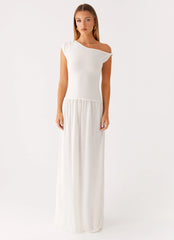 Ardella One Shoulder Maxi Dress - Ivory