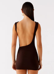 Radia Mini Dress - Chocolate