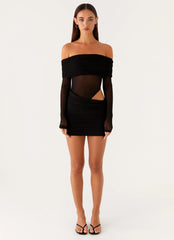 No Doubt Mini Dress - Black