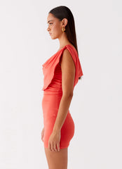 Angeles Mini Dress - Coral