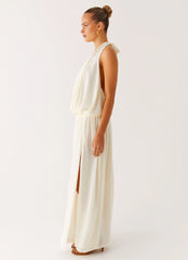 Narlah Halter Maxi Dress - Ivory