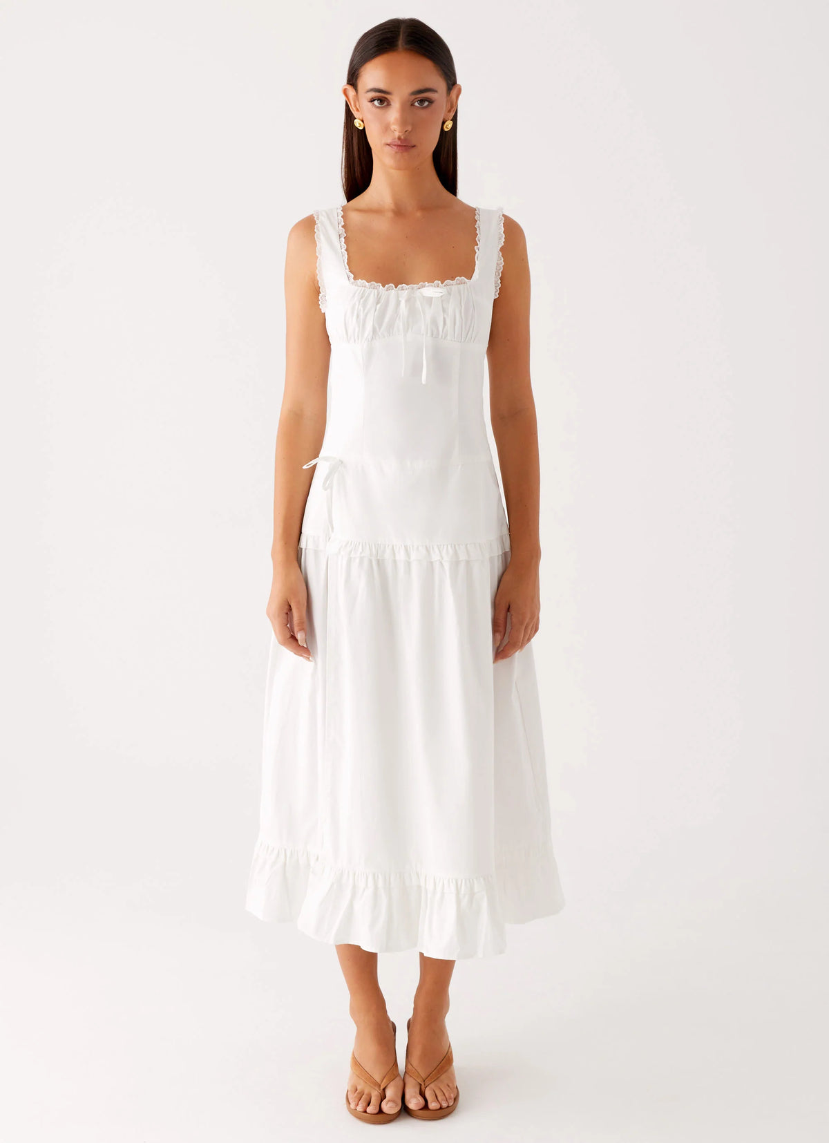 Quinn Midi Dress - White