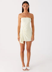 Sana Strapless Mini Dress - Yellow