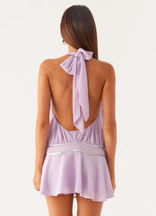 Time Will Tell Sequin Mini Dress - Lavender