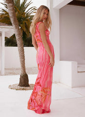 Sorella Maxi Dress - Tropical Pink Print