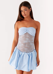 Safina Bubble Mini Dress - Blue