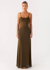 Starfall Maxi Dress - Khaki