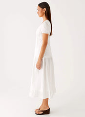 London Midi Dress - White