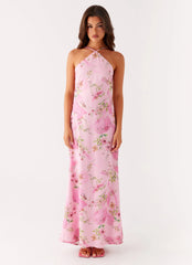 Pascal Maxi Dress - Pink Floral Print