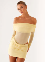 No Doubt Mini Dress - Yellow