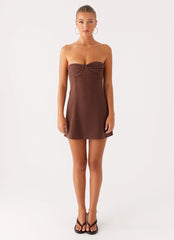 Ludo Mini Dress - Chocolate