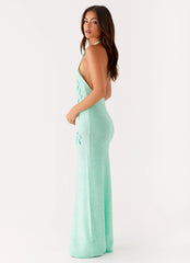 Senna Knit Maxi Dress - Pastel Green