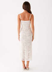 Postcards Lace Midi Dress - Ivory