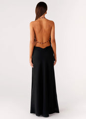 Morning Crush Cowl Maxi Dress - Black