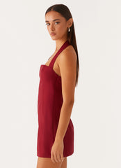 Bianca Halter Dress - Red