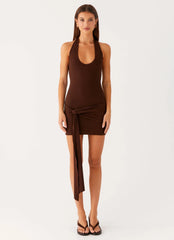 Vedetta Mini Dress - Chocolate