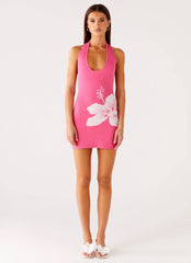 Aloha Knit Mini Dress - Pink