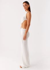 Caicos Crochet Maxi Dress - White