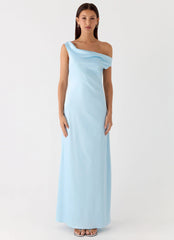 Palm Royal Maxi Dress - Ice Blue