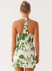 Melora Cotton Mini Dress - Verdant Bloom
