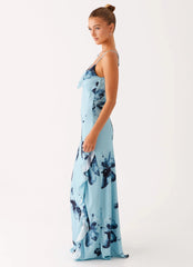 Goldsmith Maxi Dress - Blue Black Floral