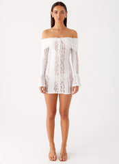 Syvanna Lace Mini Dress - White