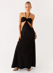 Sweetheart Cut Out Maxi Dress - Black