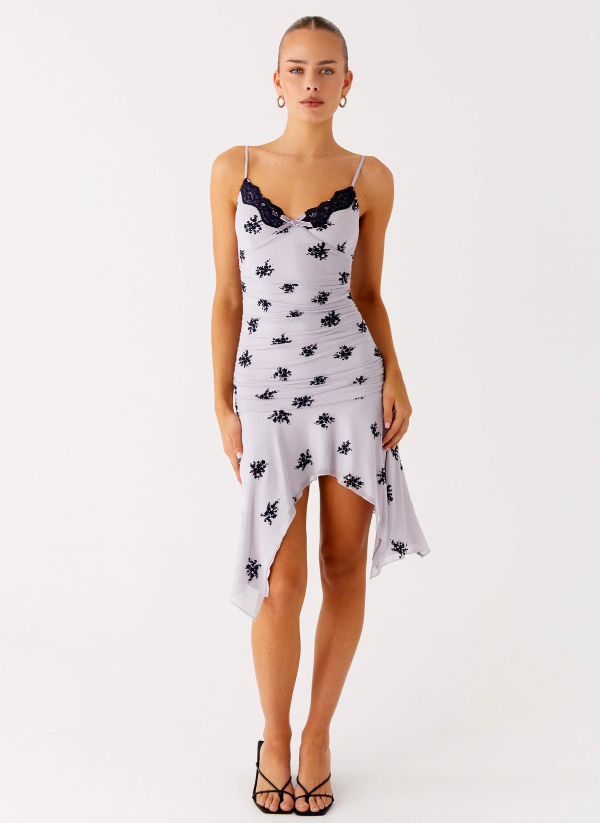 Amor Flock Hanky Mini Dress - Lilac