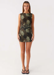 Zella Mini Dress - Cyber Floral