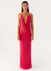 Game Player Maxi Dress - Hot Pink