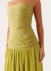 Dreamer Maxi Dress - Lime Zest
