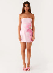 Sugar Rush Strapless Mini Dress - Pink