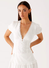 London Midi Dress - White